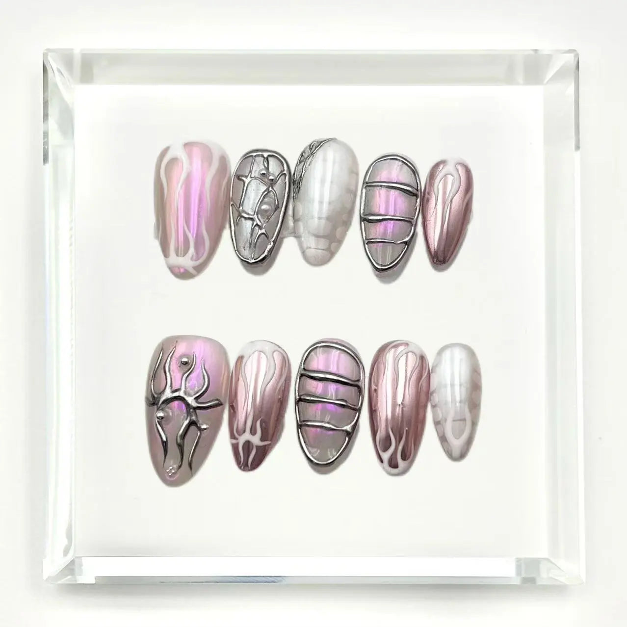 Cyber Rose Press-On Nails