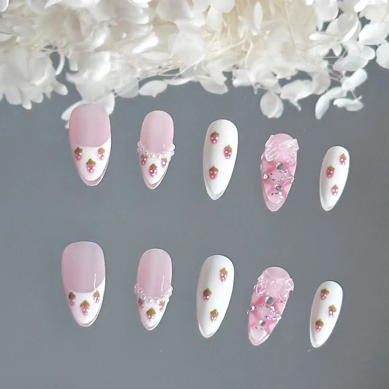 Strawberry Fairytale Press On Nails