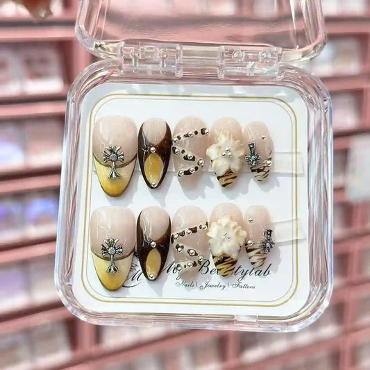 Tiger Bloom Press-On Nails