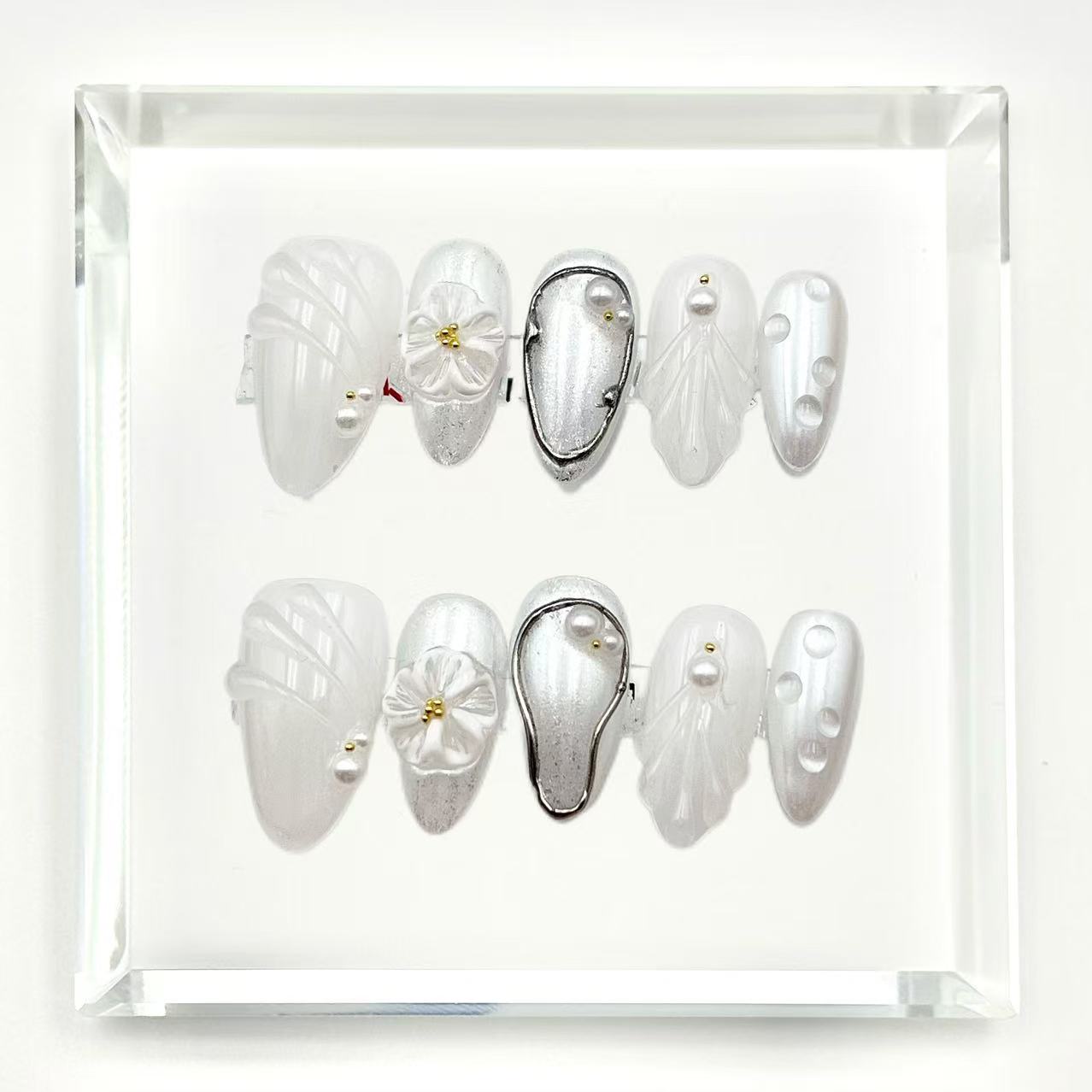 Pearl Bride Press-On Nails