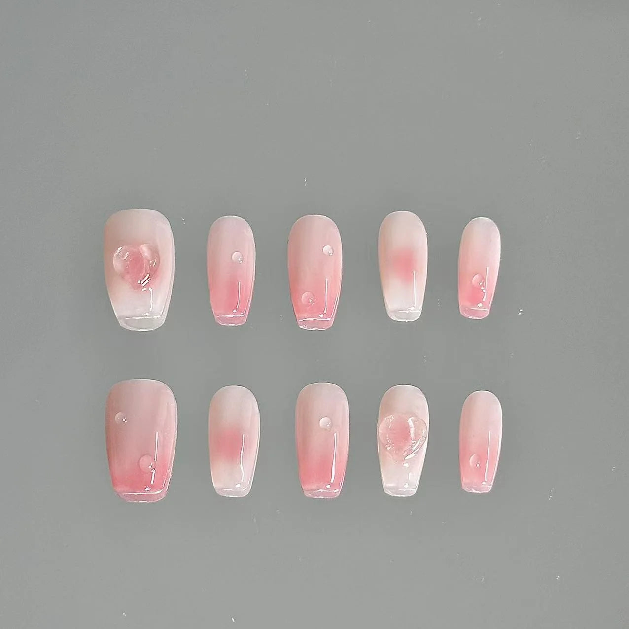 Peach Ombre Medium Press On Nails