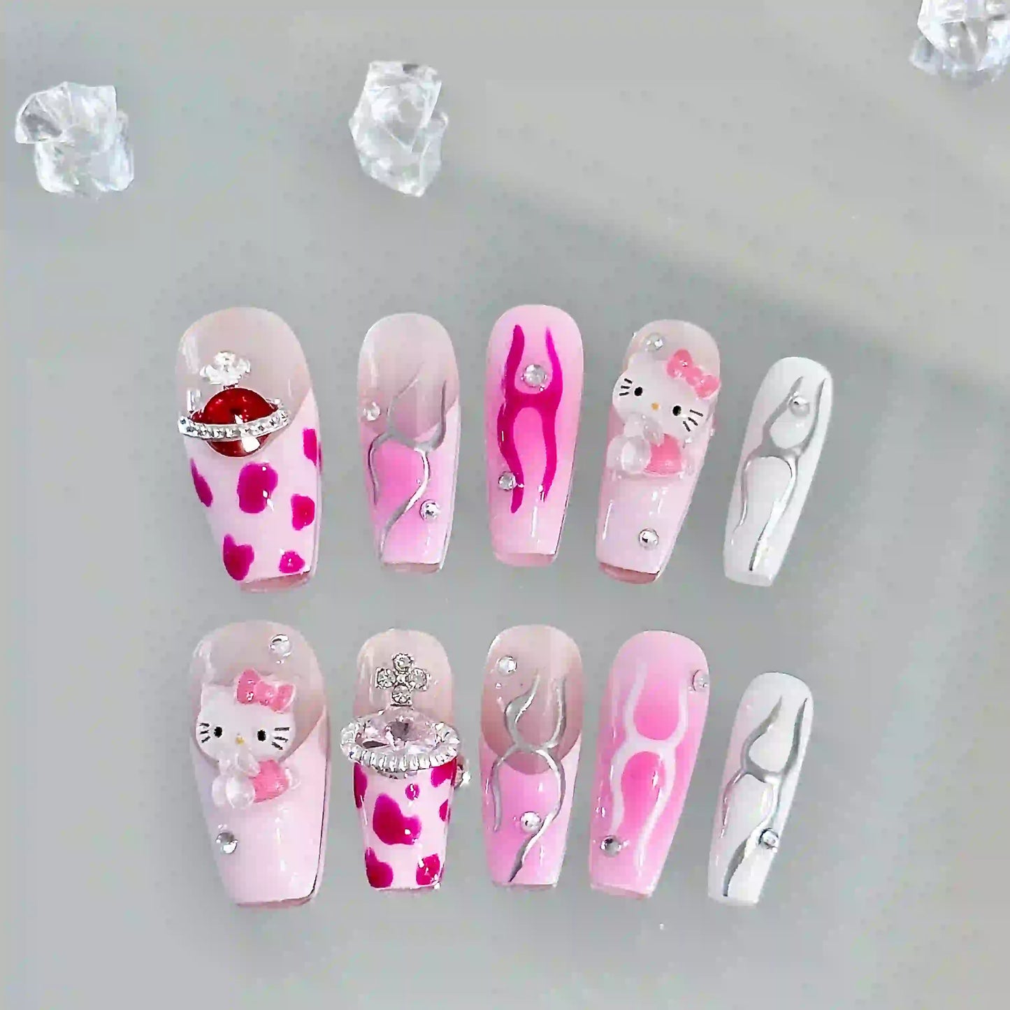 Y2K Hello Kitty Press On Nails