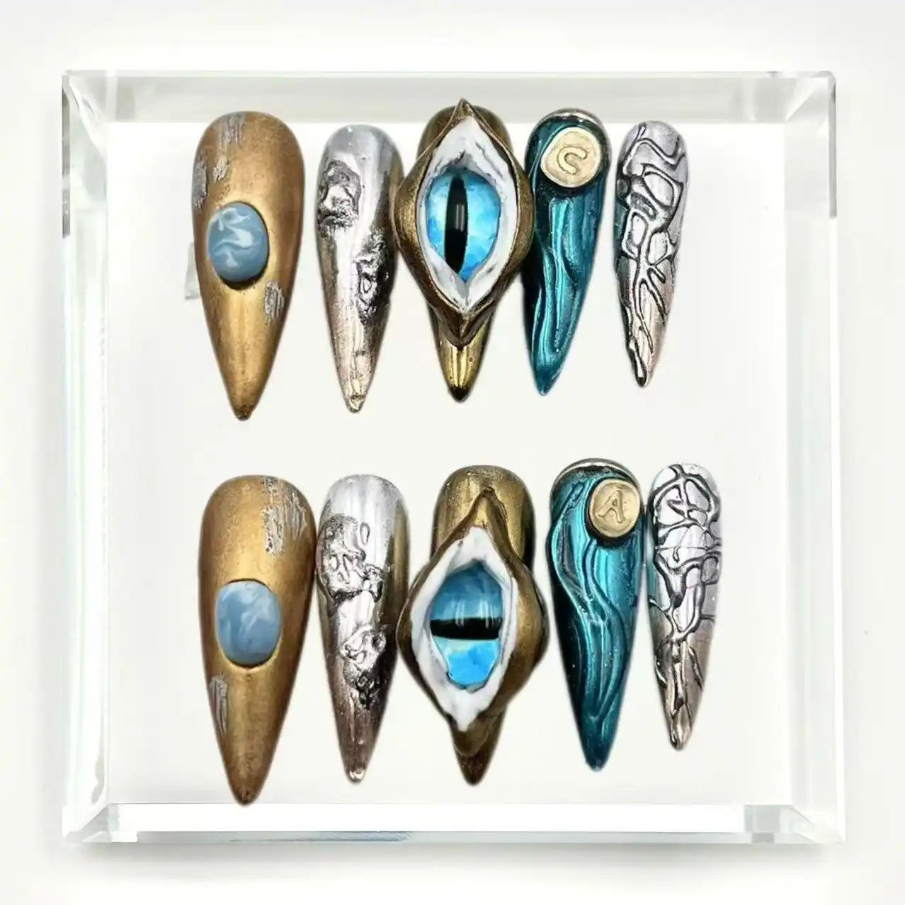 Dragon Eye Relic Press On Nails
