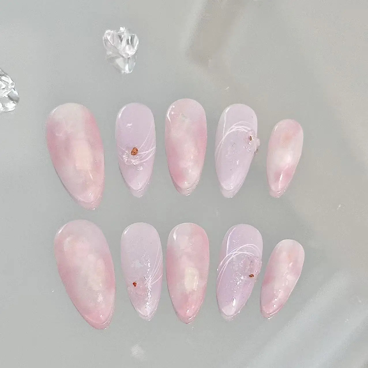 Pink Purple Ombre Press On Nails