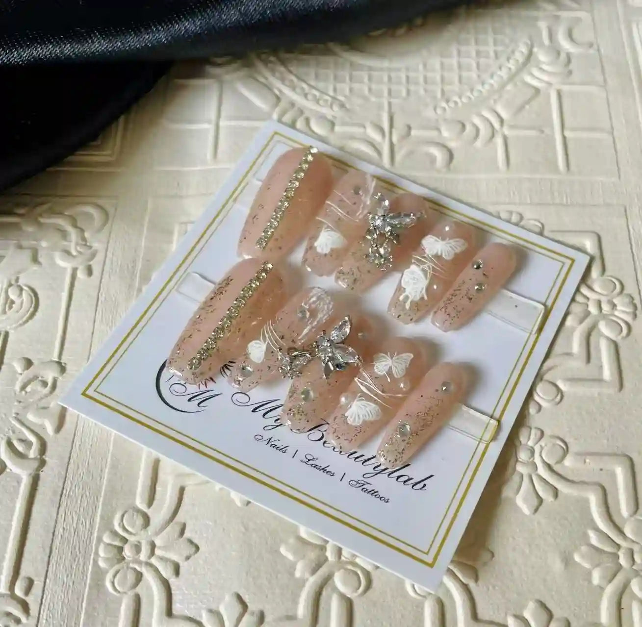 Nude Butterfly Press On Nails