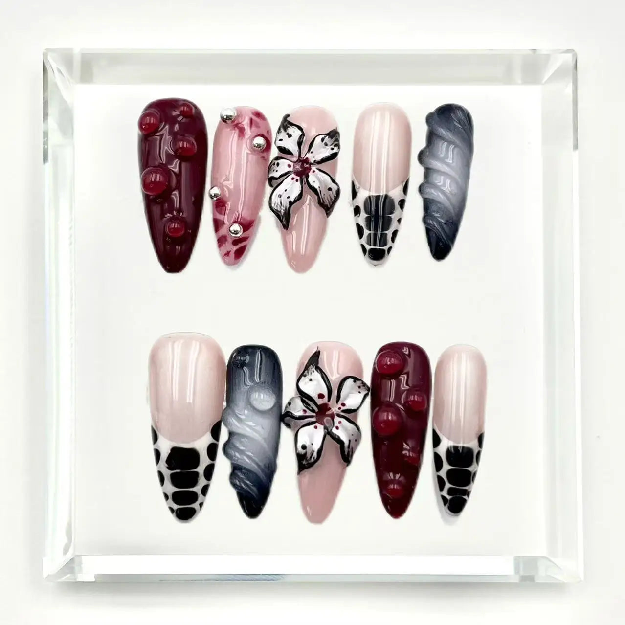 Dark Bloom Press On Nails