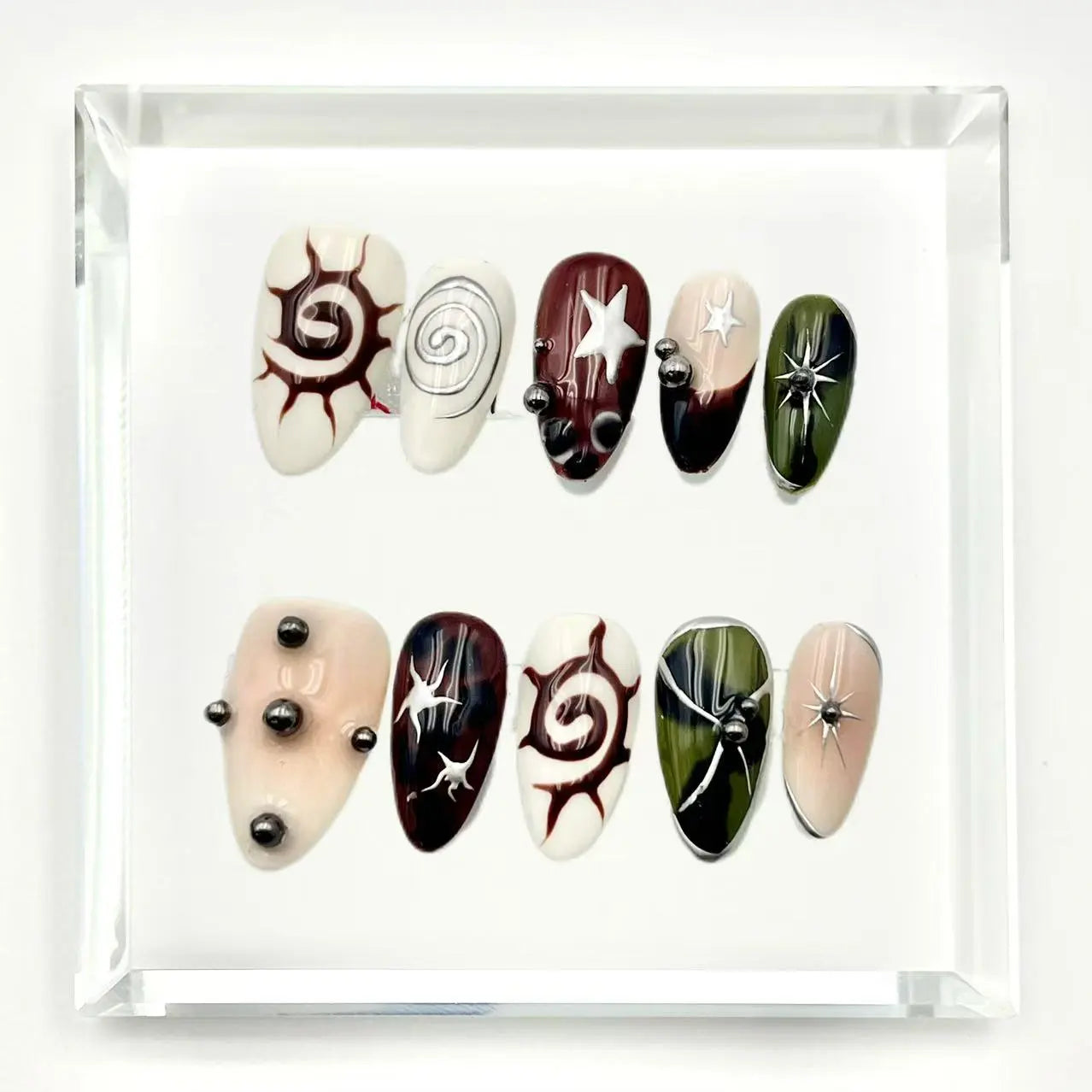 Spiral Eclipse Press On Nails