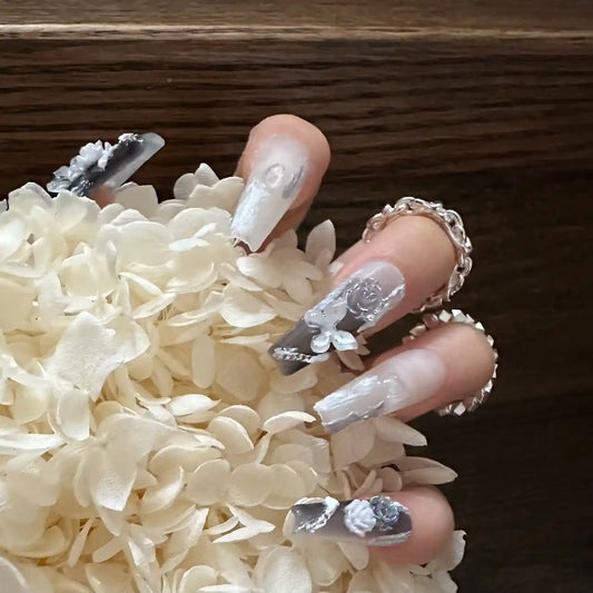 Midnight Ceremony Long Press On Nails