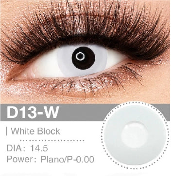 White Block Monthly Contact Lenses