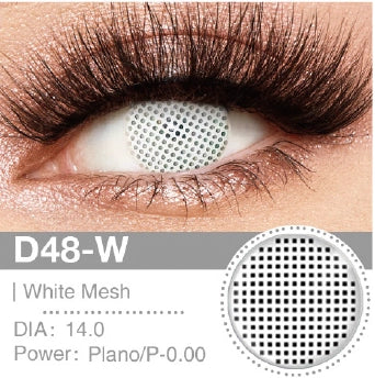 White Mesh Monthly Contact Lenses