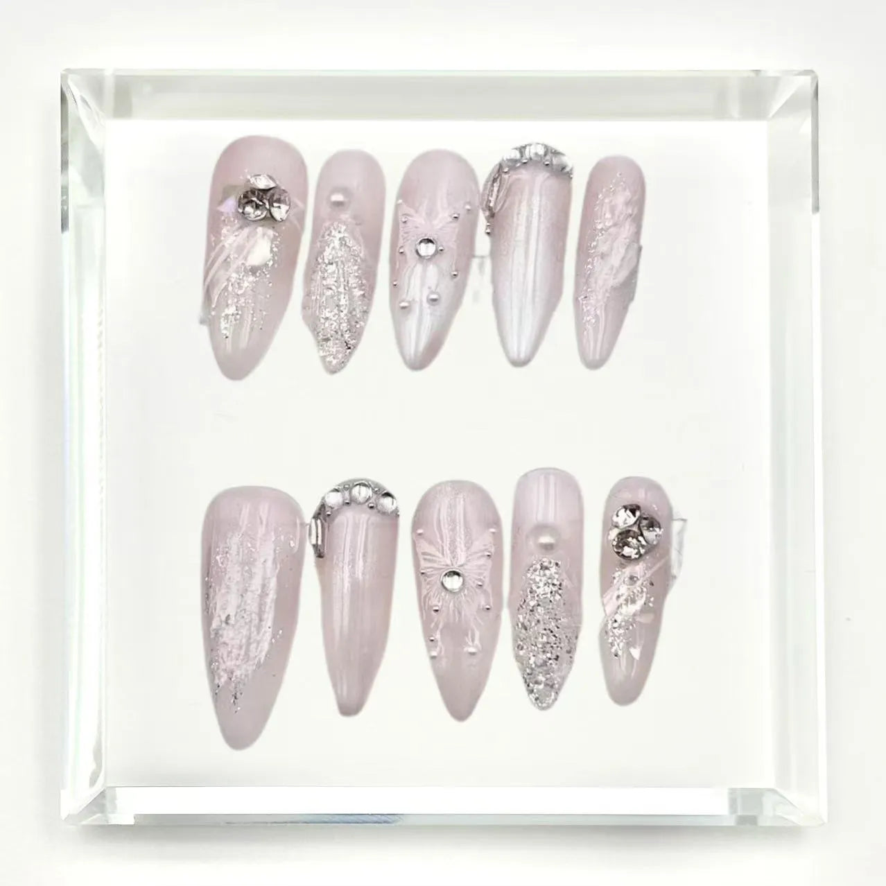 Crystal Bloom Press On Nails
