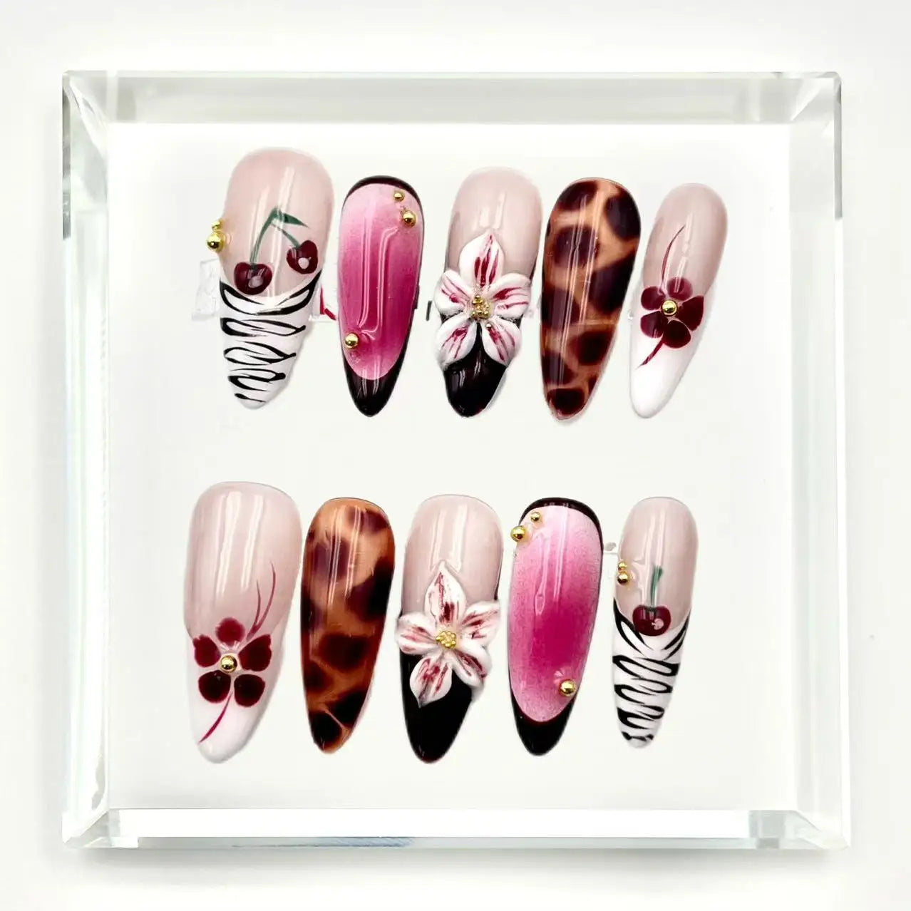 Cherry Jungle Press-On Nails