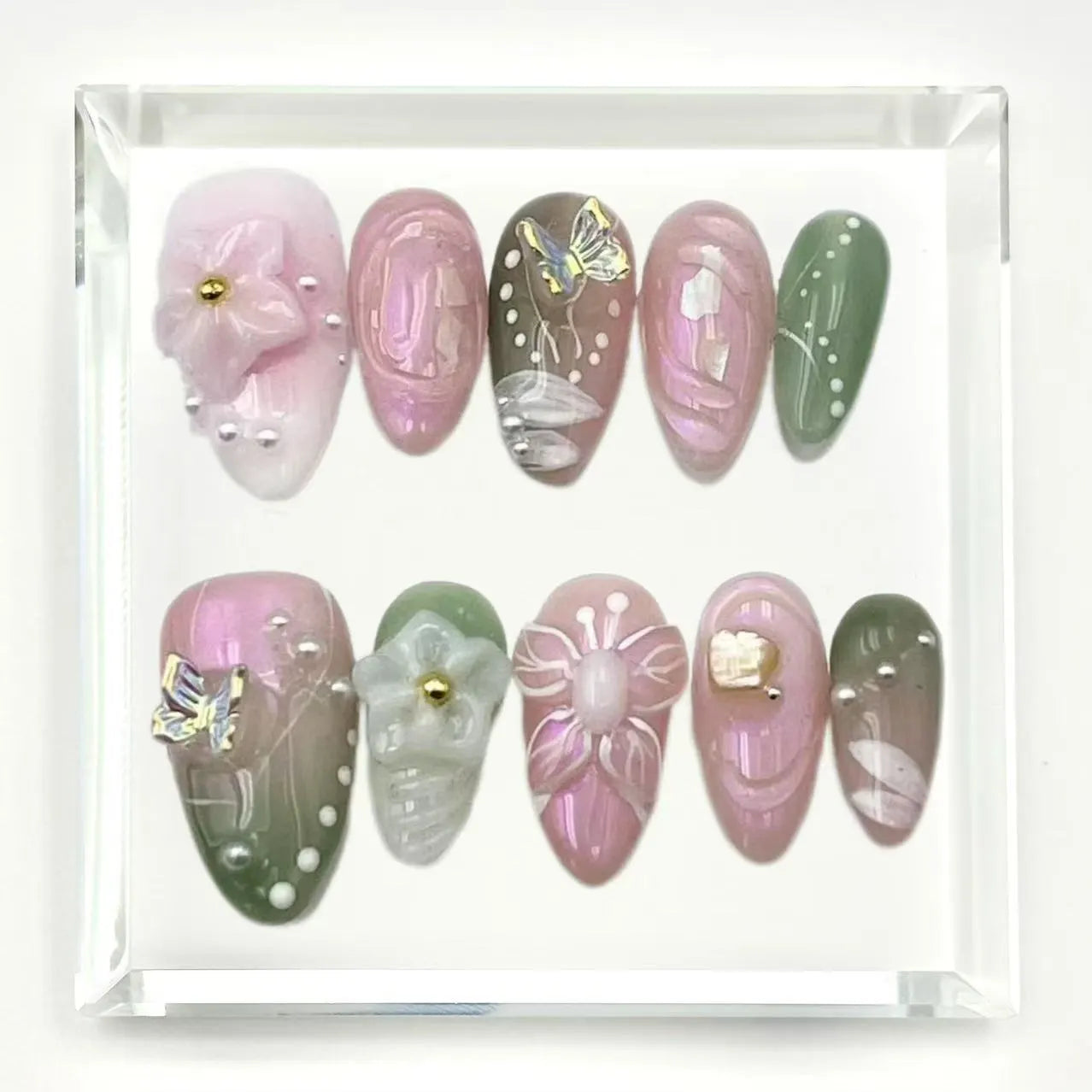 Garden Whimsy Press On Nails