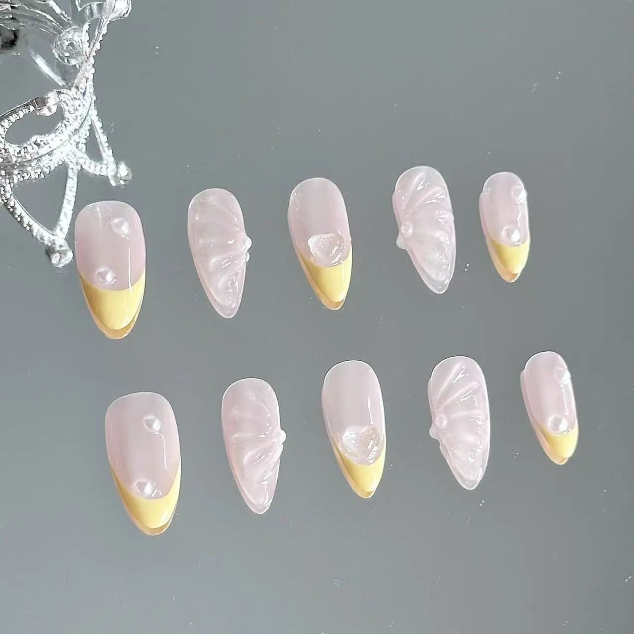 Jelly Lemon Long Press On Nails