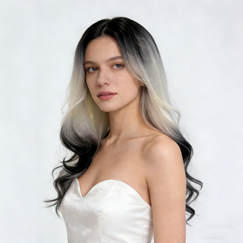 Black and White Ombre Wig