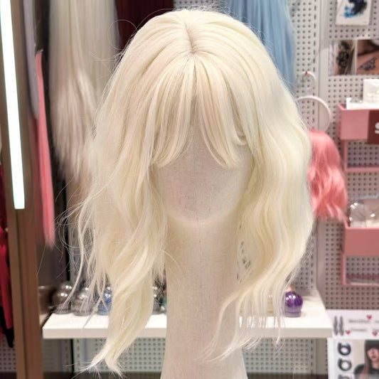 Vanilla White Wavy Lob Wig