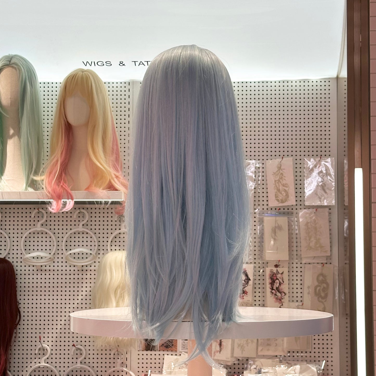 Sapphire Mist-Long Icy Blue Wig