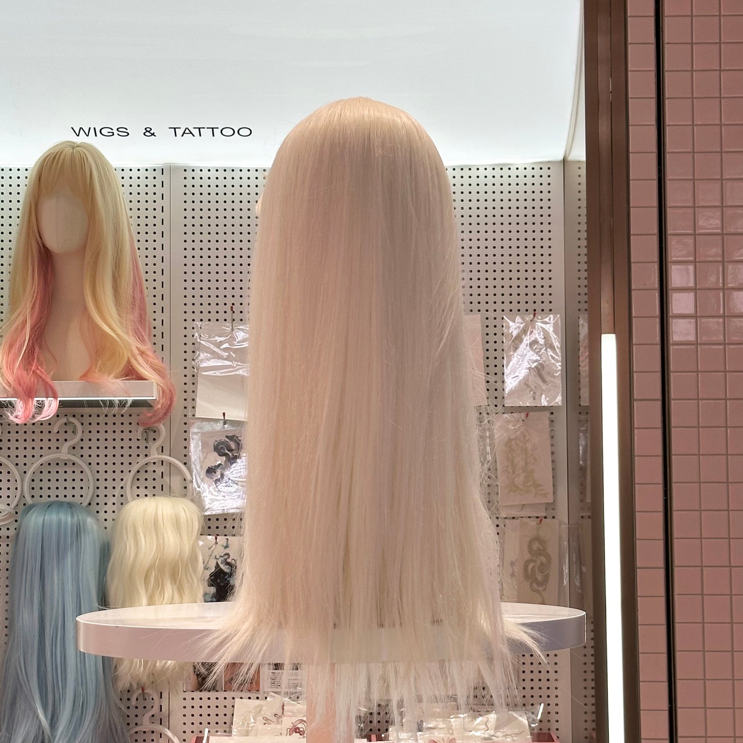 Pearly White Long Straight Wig