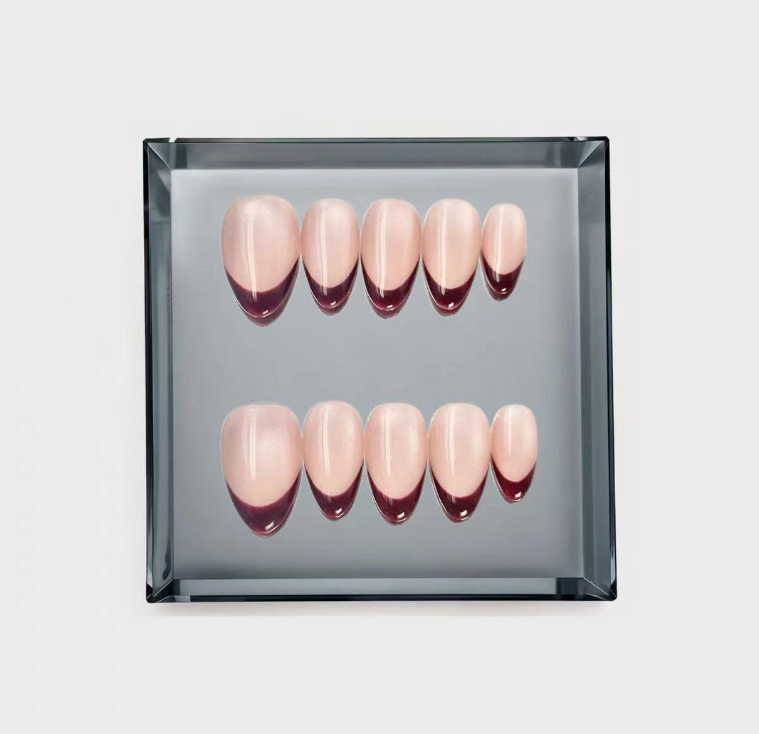 Vintage Merlot French Press On Nails