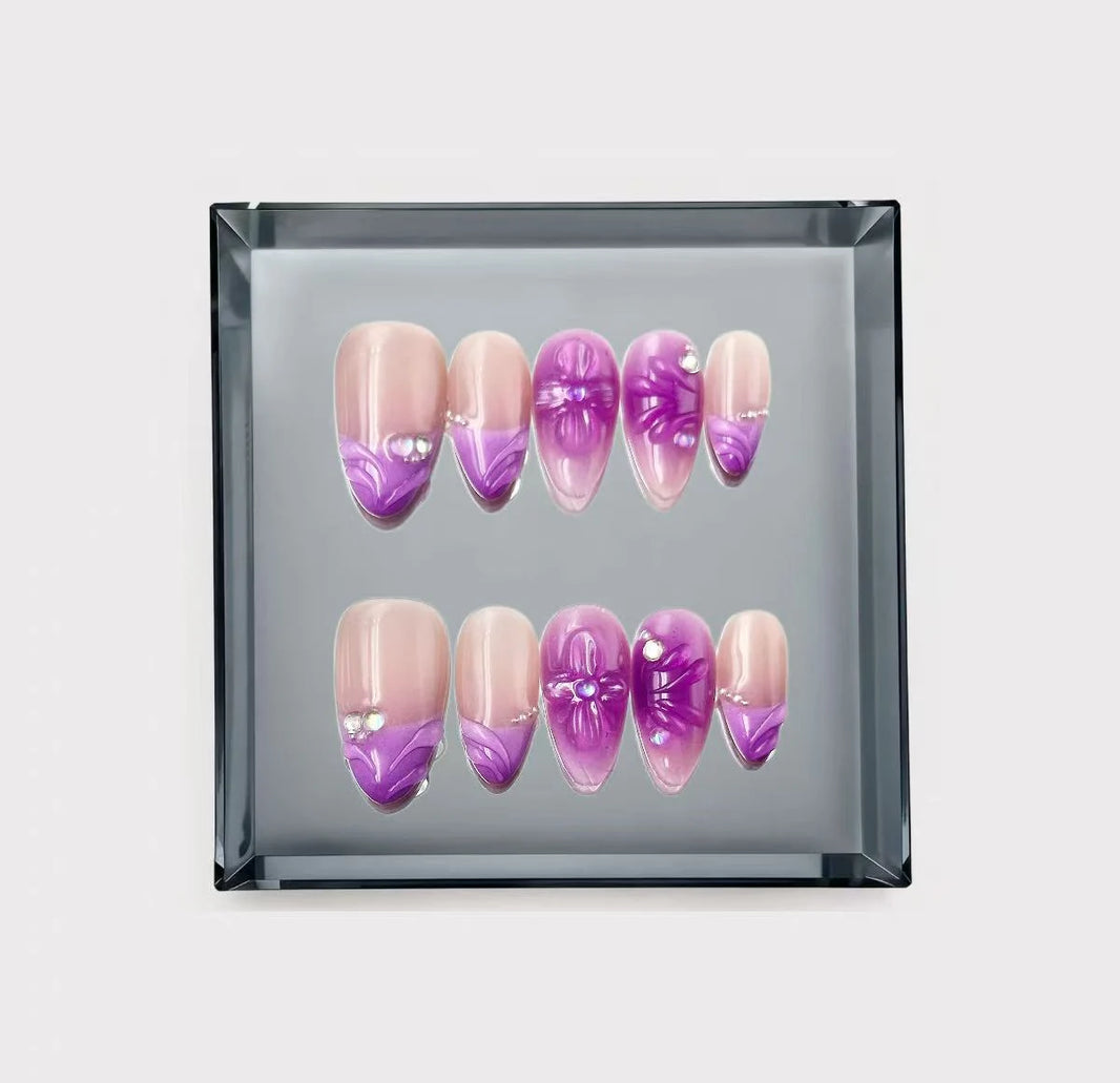 Lavender Petal Dream Long Press On Nails