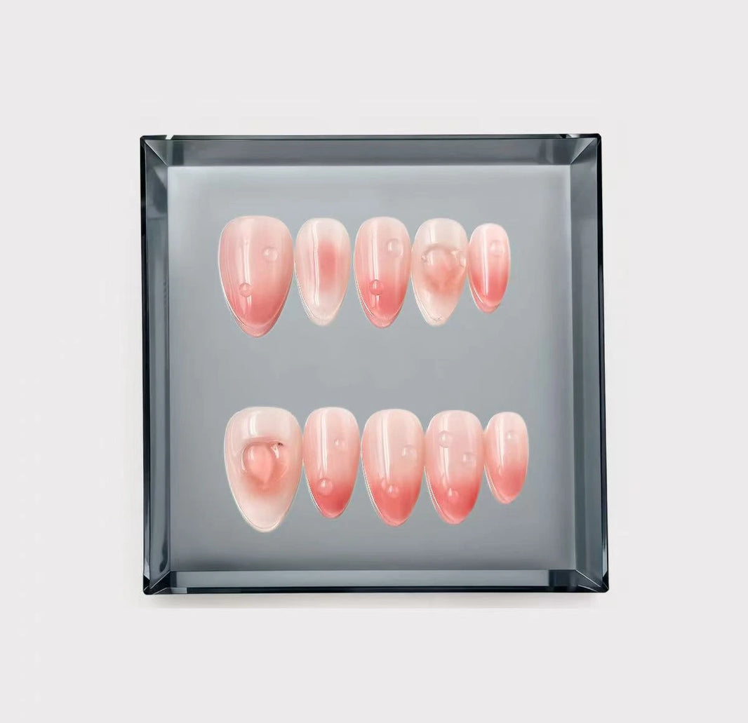 Bouquet French Long Press On Nails