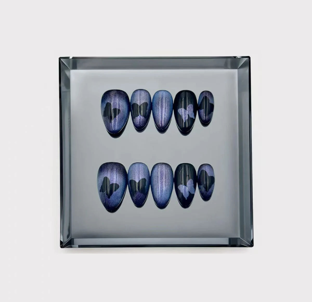 Mystic Eye Esoteric Silver Long Press On Nails