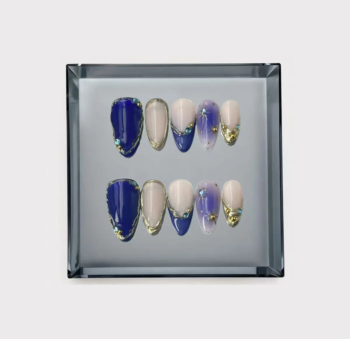 Celestial Starry Cobalt Press On Nails