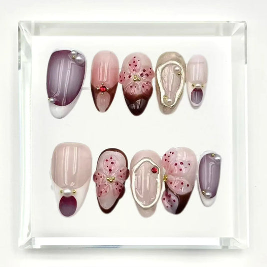 Shadow Bloom Press On Nails