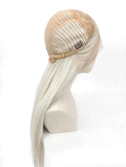 Pearly White Long Straight Wig
