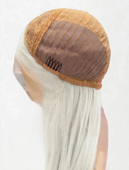 Pearly White Long Straight Wig
