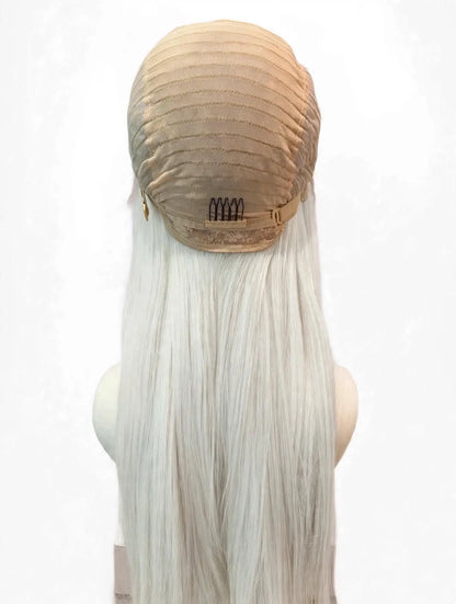 Pearly White Long Straight Wig