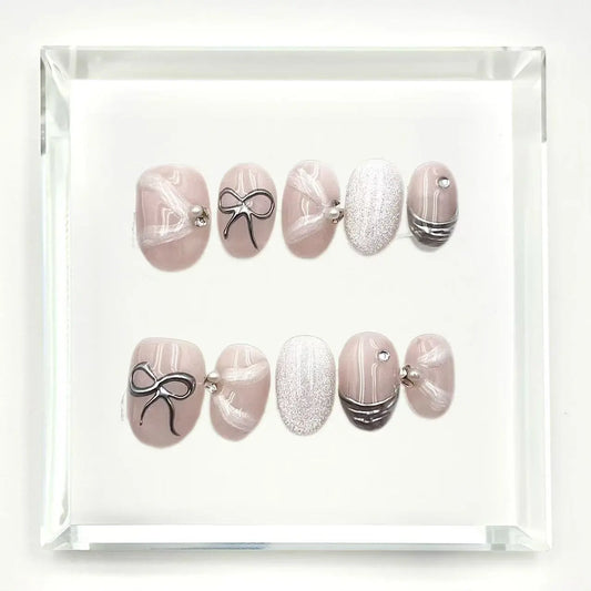 Sparkling Ballet Press On Nails