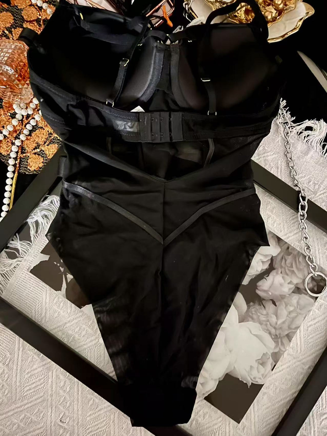 Midnight Straps Bodysuit