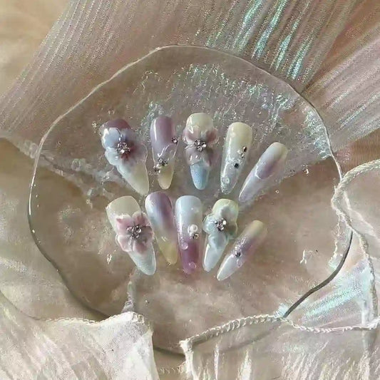 Fairy Blossom Long Press On Nails