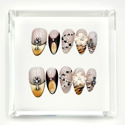 Tiger Bloom Press-On Nails