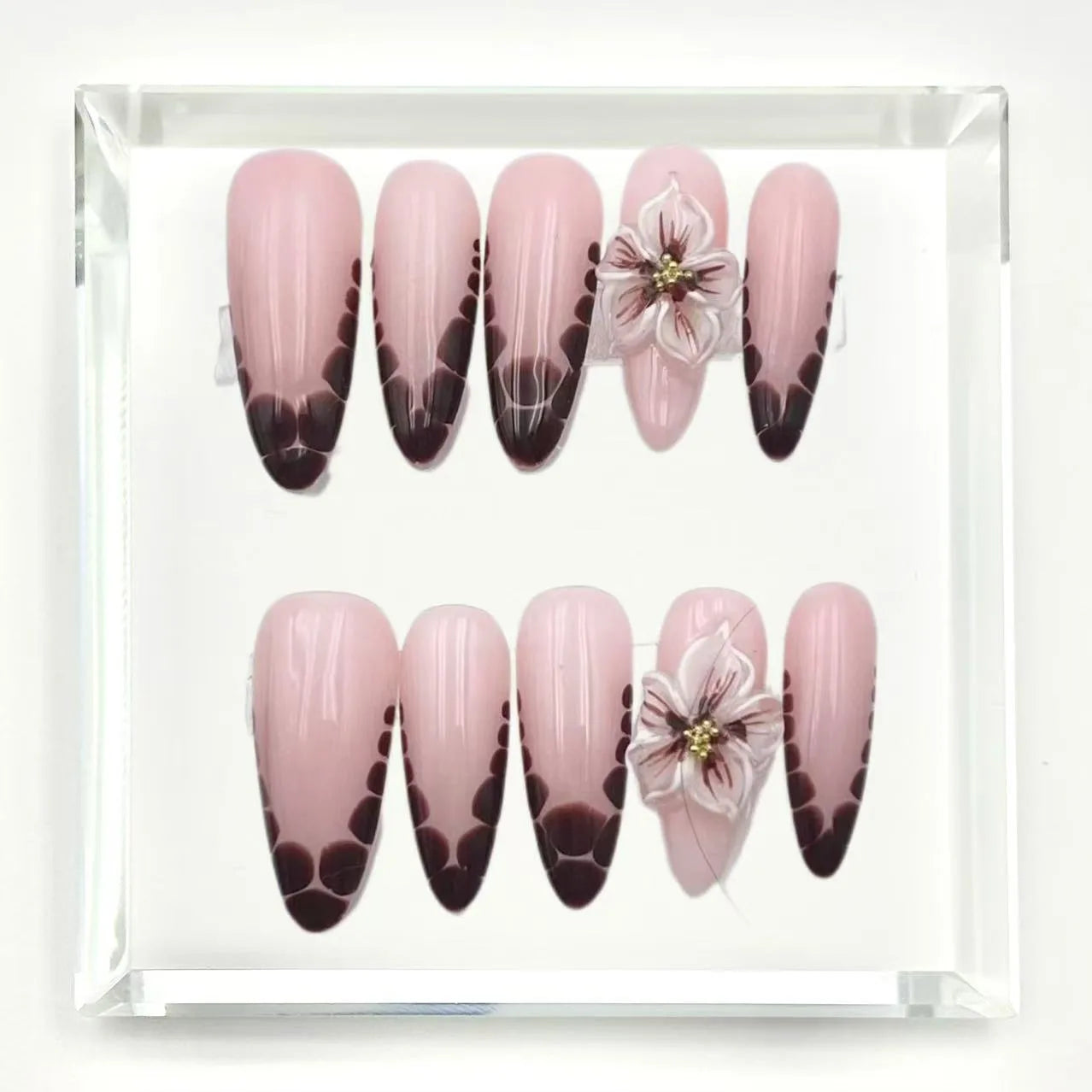 Plum Bloom Press On Nails