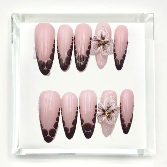 Plum Bloom Press On Nails