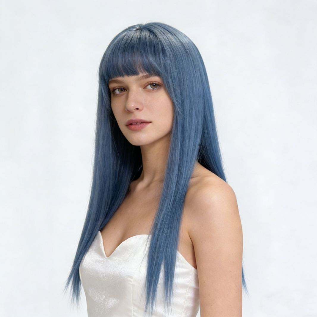 Azure Bliss Deep Blue Wig