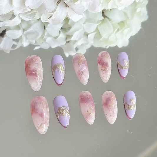 Violet Ombre Press On Nails