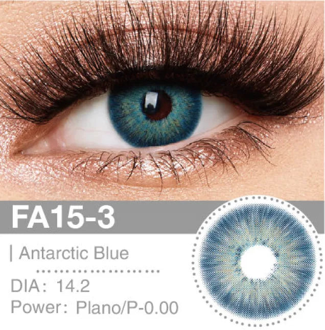Antarctic Blue Monthly Contact Lenses