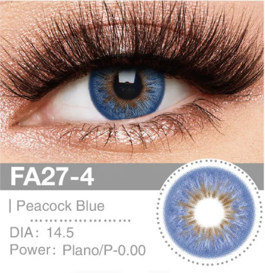 Peacock Blue Monthly Contact Lenses