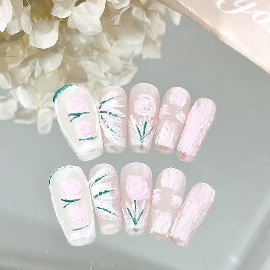 Sculpture Paint Garden Press On Nails