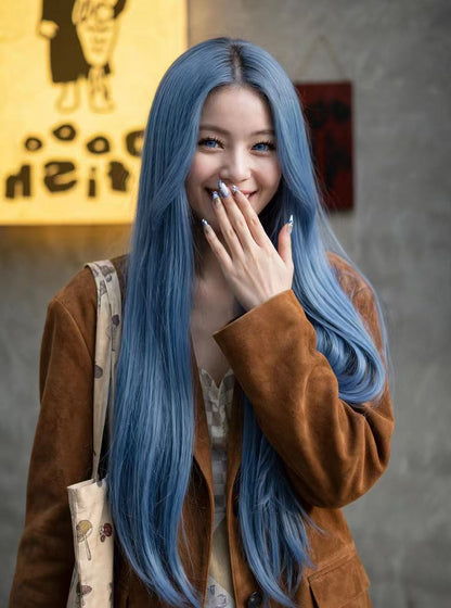 Azure Bliss Deep Blue Wig
