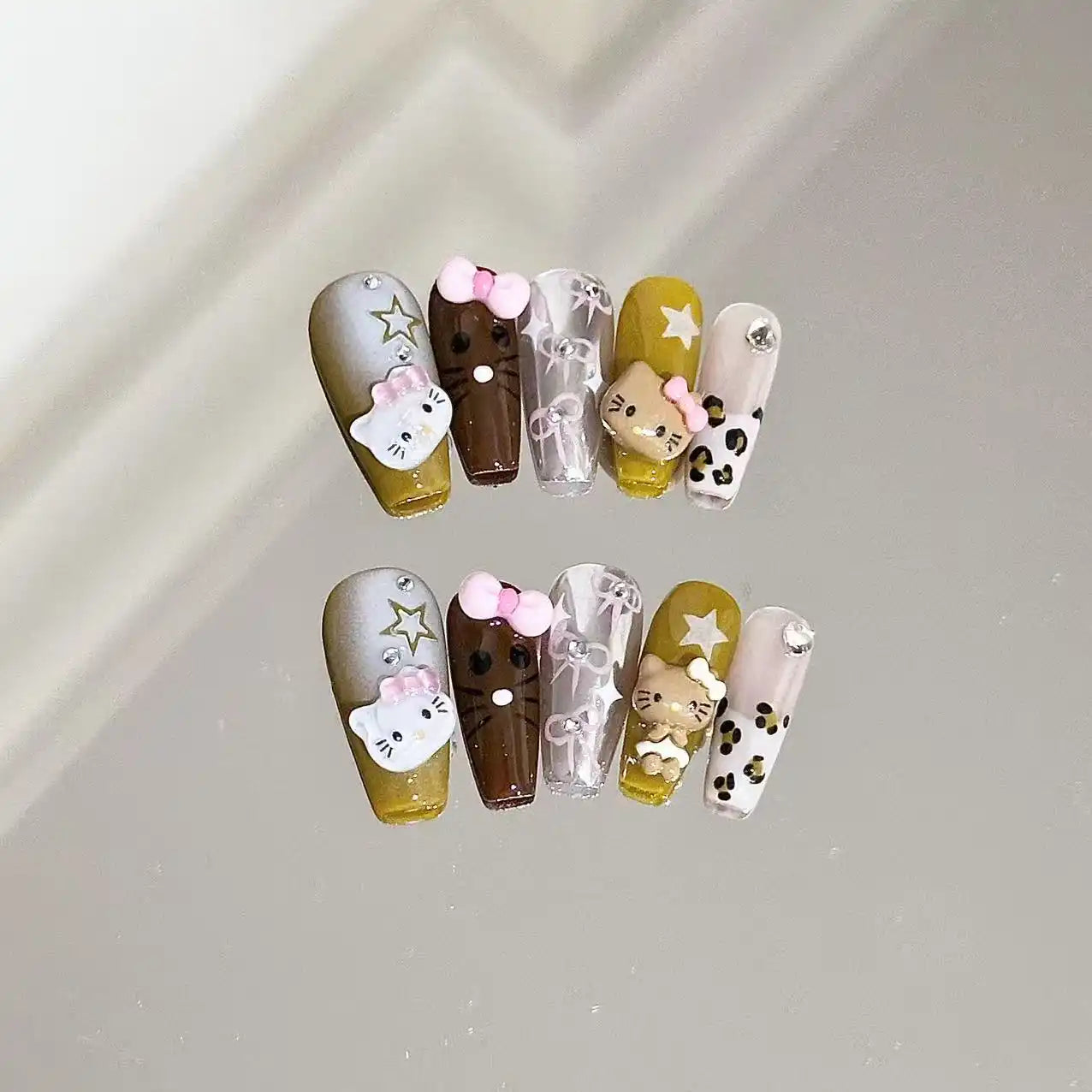 Safari Kitty Press On Nails