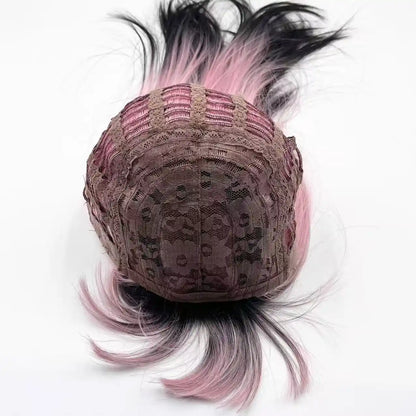 Flamingo Blaze-Black Pink Ombre Wig